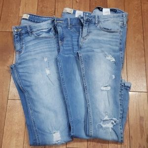 Three Hollister jeans